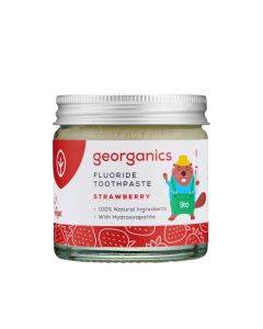 Georganics otroška zobna pasta s fluoridom (kozarec)
